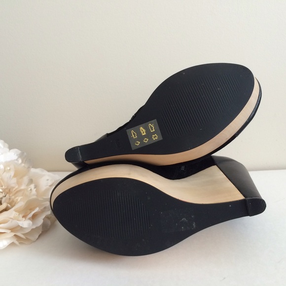 Messeca Black Leather Wood Ankle Boots Booties 8.5 - Picture 3 of 6